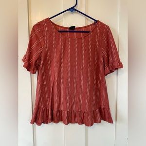 Orange/White Stripe Top